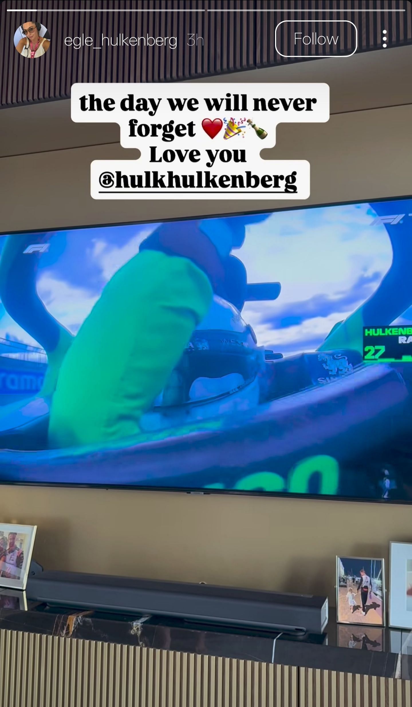 Credit: Egle Ruskyte on Instagram (@egle_hulkenberg)